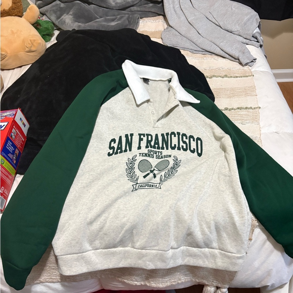 San Francisco Green and White Jacket